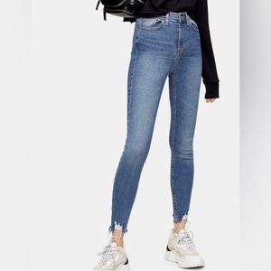 TOPSHOP Flagged skinny blue jeans size 26